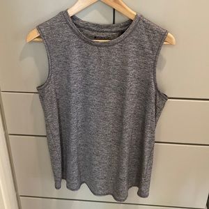 Athleta split back high neck top